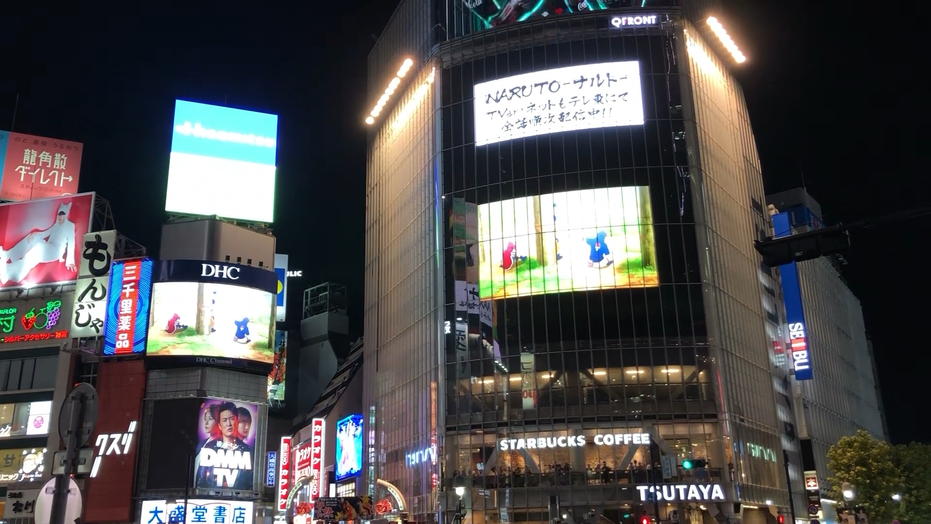アニメ『NARUTO-ナルト-』20周年 渋谷スクランブル交差点サイネージ 映像制作